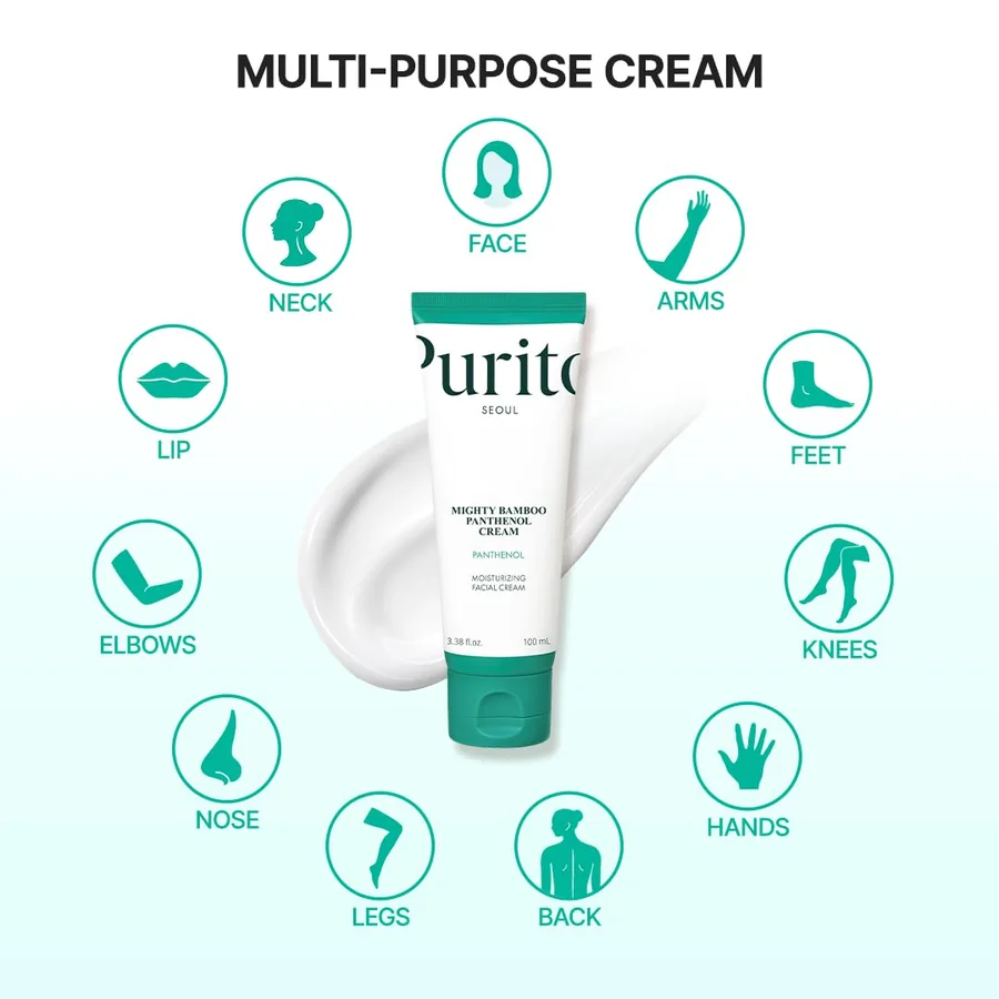 Multi-purpose cream: face, neck, arms, lips, feet, elbows, knees, nose, hands, legs, back
