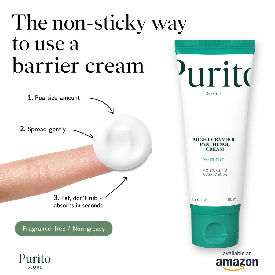 Pea-size amount of cream on a fingertip