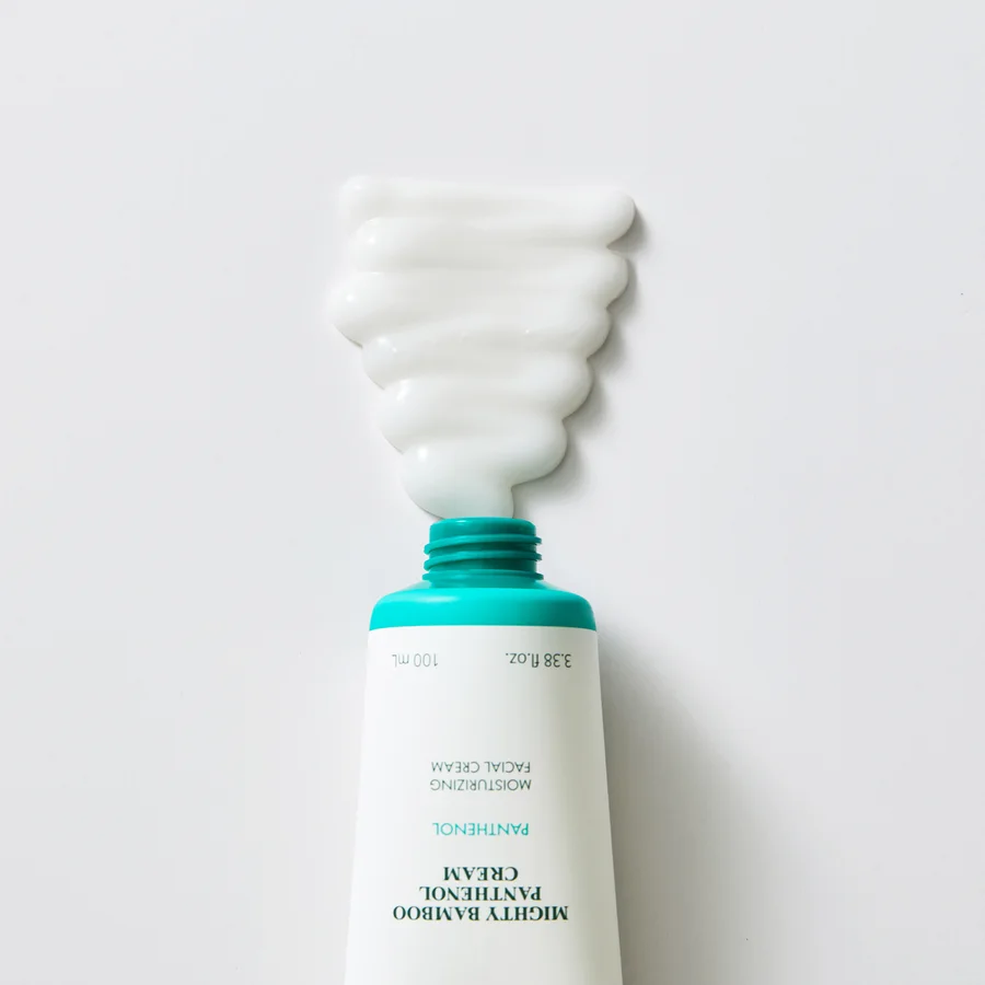 White cream swirl squeezed from the tube